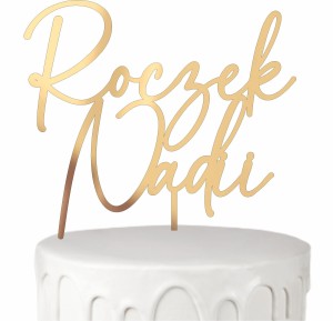 Topper na tort Roczek + dowolne imię