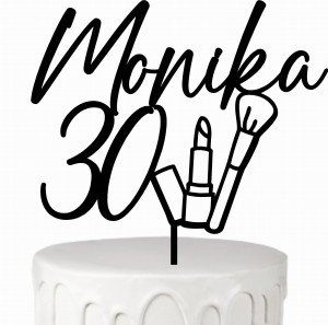 Topper na tort dla makijażystki makijaż + dowolne imię wiek