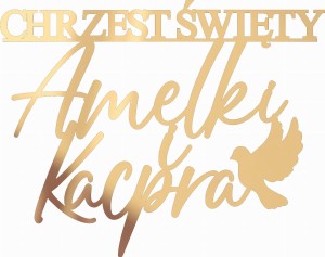 Dekor na tort Chrzest Święty z dwoma imionami
