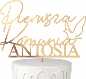 Topper Pierwsza Komunia Święta + dowolne imię