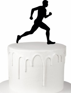 Topper na tort biegacz 