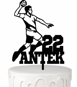 Topper na tort piłka ręczna gracz + dowolne imię wiek