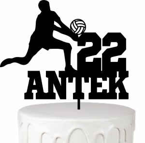 Topper na tort siatkarz siatkówka + dowolne imię wiek