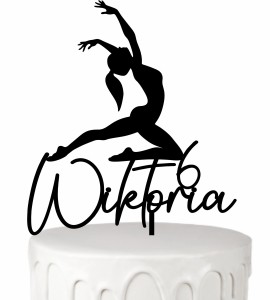 Topper na tort tancerka gimanstyka + dowolne imię wiek