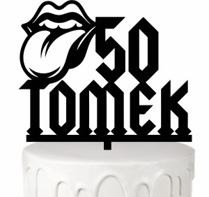 Topper na tort ROCK rockowy muzyka + dowolne imię wiek