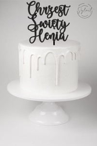 TOPPER CHRZEST ŚWIĘTY PERSONALIZOWANY