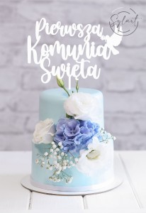 TOPPER PIERWSZA KOMUNIA ŚWIĘTA Z GOŁĘBICĄ
