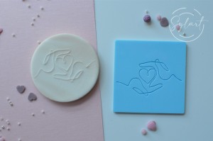 STEMPEL DŁONIE Z SERCEM